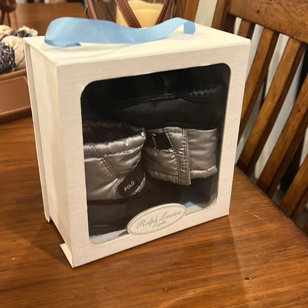 Polo Ralph Lauren Whistler Winter Shoes Boots Crib Booties Boys Girls Baby Sz 1